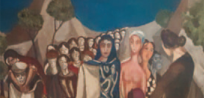 Nell'Atrio del Rettorato la cerimonia di collocazione del dipinto "I Profughi" di Gastone Biggi