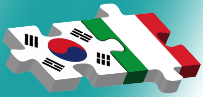 Bandiere Italia Corea