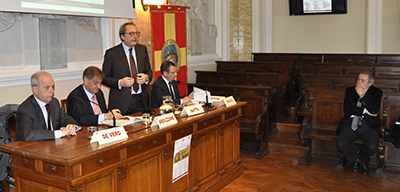 proff. Antonio Ruggeri, Giacomo D’Amico, Luigi D’Andrea, Giovanni Moschella e Antonio Saitta