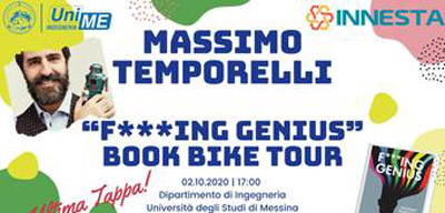 Massimo Temporelli chiude il "Book Bike Tour" a Messina, ospite del Dipartimento di Ingegneria 